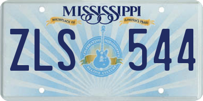 MS license plate ZLS544