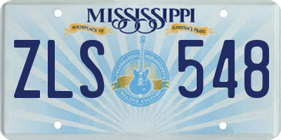 MS license plate ZLS548