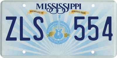 MS license plate ZLS554