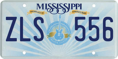 MS license plate ZLS556