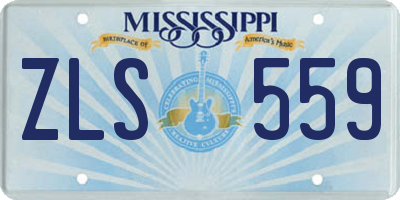 MS license plate ZLS559