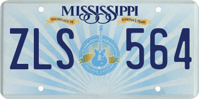 MS license plate ZLS564