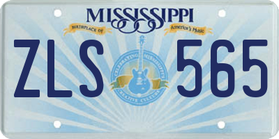 MS license plate ZLS565