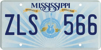 MS license plate ZLS566