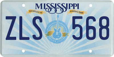 MS license plate ZLS568