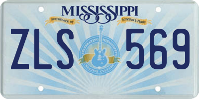 MS license plate ZLS569