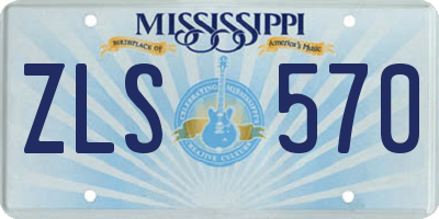 MS license plate ZLS570