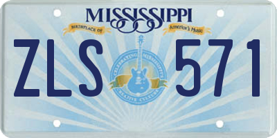 MS license plate ZLS571