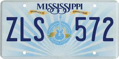 MS license plate ZLS572
