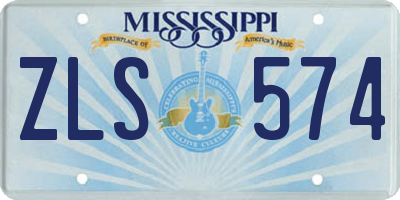 MS license plate ZLS574