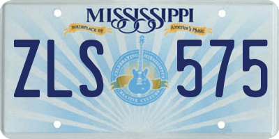 MS license plate ZLS575