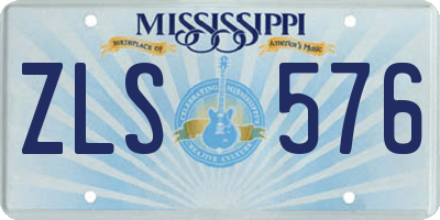 MS license plate ZLS576