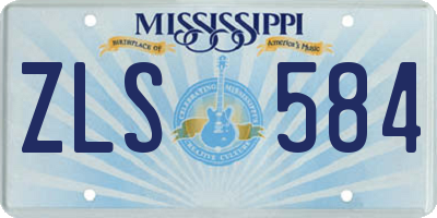 MS license plate ZLS584