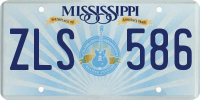 MS license plate ZLS586