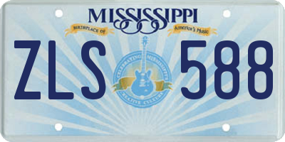 MS license plate ZLS588