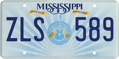 MS license plate ZLS589