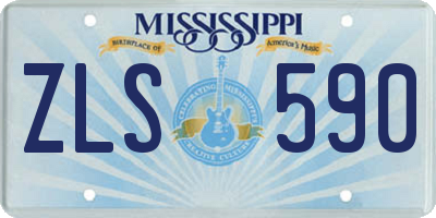 MS license plate ZLS590