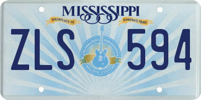 MS license plate ZLS594