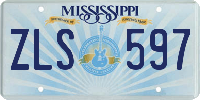 MS license plate ZLS597