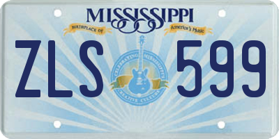MS license plate ZLS599