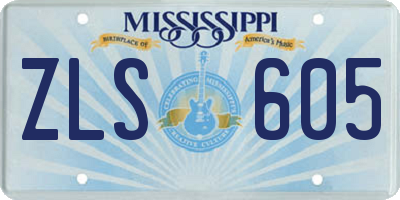 MS license plate ZLS605