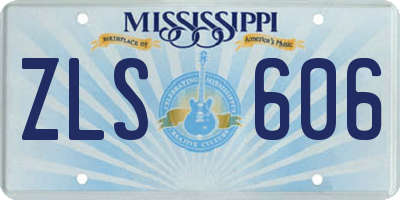 MS license plate ZLS606