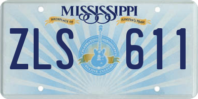 MS license plate ZLS611