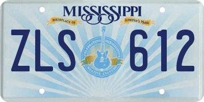 MS license plate ZLS612