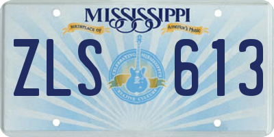 MS license plate ZLS613