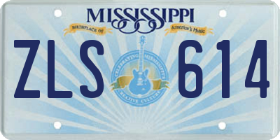 MS license plate ZLS614