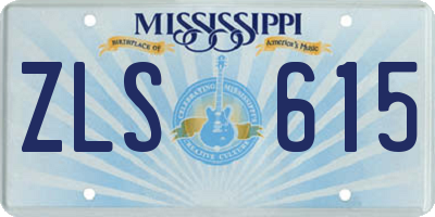 MS license plate ZLS615