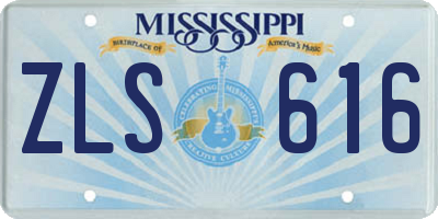 MS license plate ZLS616