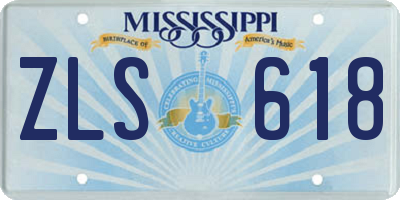 MS license plate ZLS618