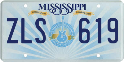 MS license plate ZLS619