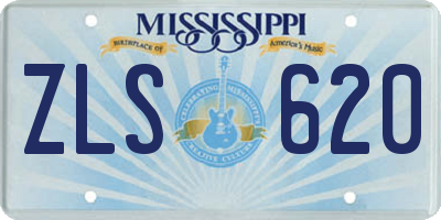 MS license plate ZLS620