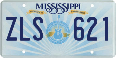 MS license plate ZLS621