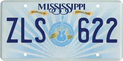 MS license plate ZLS622
