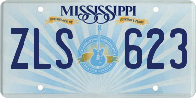 MS license plate ZLS623
