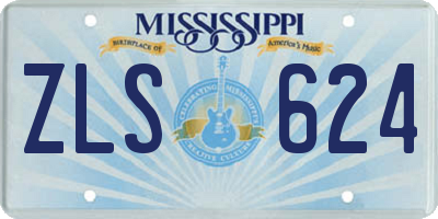 MS license plate ZLS624