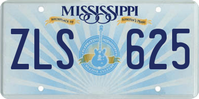 MS license plate ZLS625