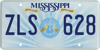 MS license plate ZLS628