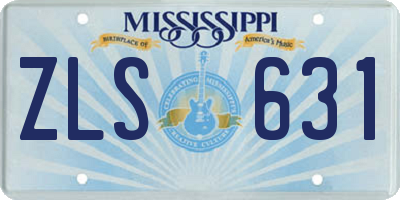 MS license plate ZLS631