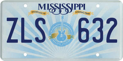 MS license plate ZLS632