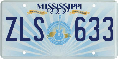 MS license plate ZLS633