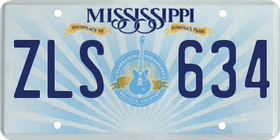 MS license plate ZLS634