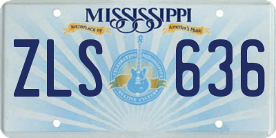 MS license plate ZLS636