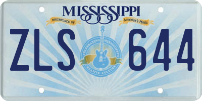 MS license plate ZLS644