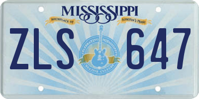 MS license plate ZLS647