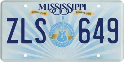 MS license plate ZLS649