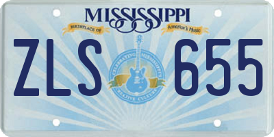 MS license plate ZLS655
